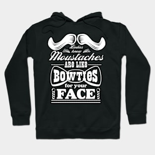 Moustaches are Bowties for Your Face (dark shirts) Hoodie